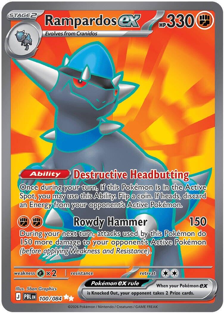 Rampardos ex (100/084) [Mega Evolution: Pitch Black] | Black Swamp Games