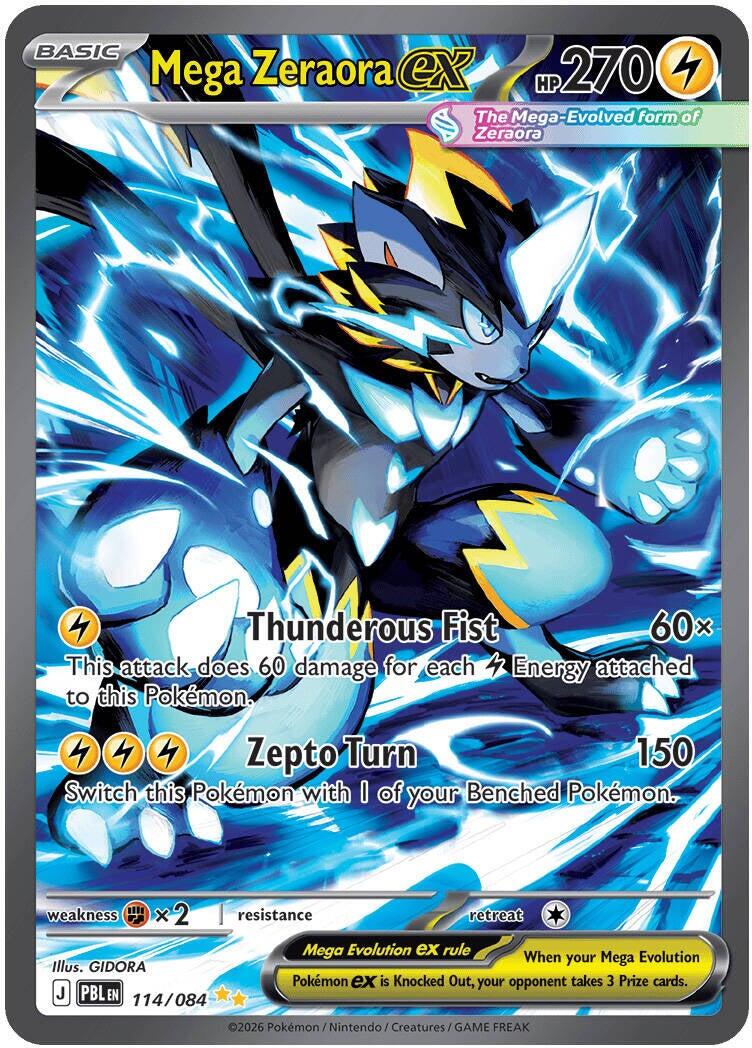 Mega Zeraora ex (114/084) [Mega Evolution: Pitch Black] | Black Swamp Games