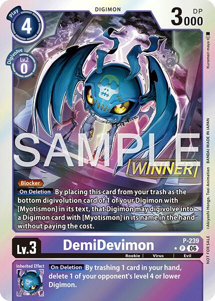 DemiDevimon [P-239] (Official Store Tournament 2026 Vol. 3 Winner) [Promotional Cards] | Black Swamp Games