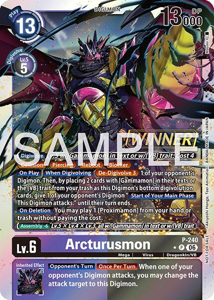 Arcturusmon [P-240] (Official Store Tournament 2026 Vol. 3 Winner) [Promotional Cards] | Black Swamp Games