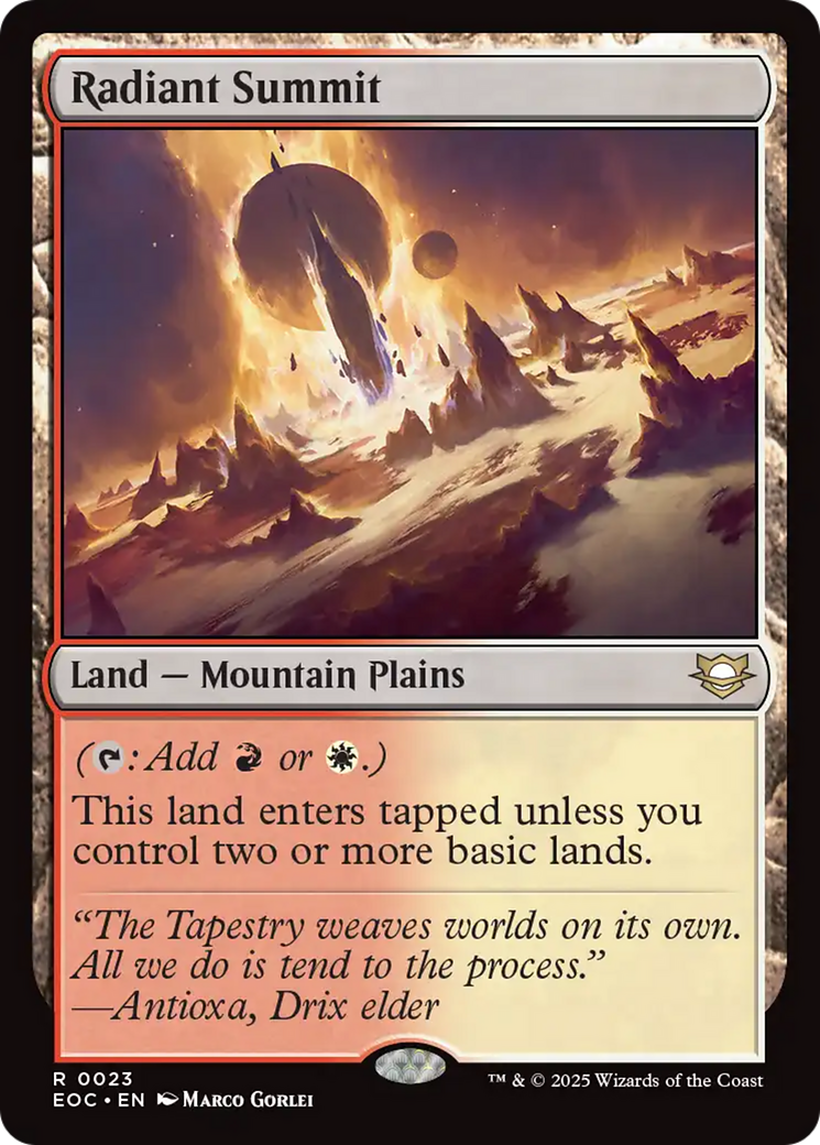 Radiant Summit [Edge of Eternities Commander] | Black Swamp Games