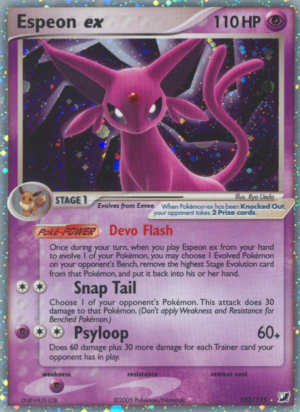 Espeon ex (102/115) [EX: Unseen Forces] | Black Swamp Games