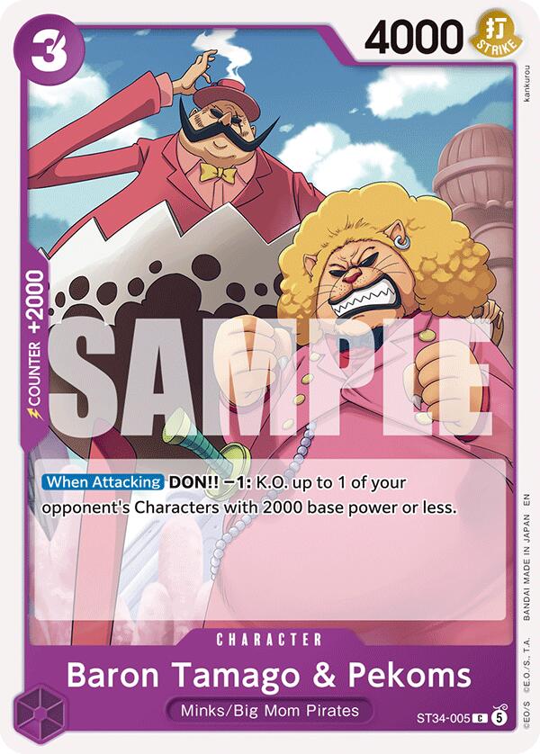 Baron Tamago & Pekoms [Starter Deck: PURPLE Charlotte Katakuri] | Black Swamp Games