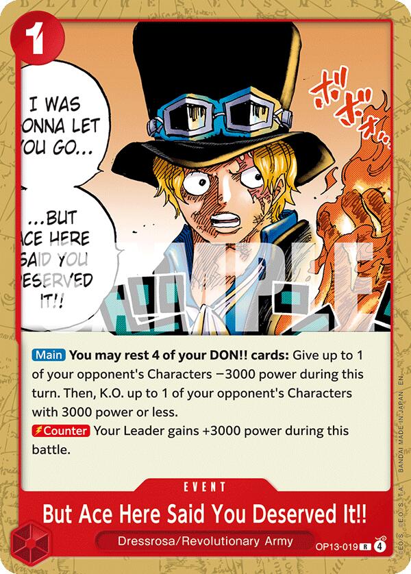 But Ace Here Said You Deserved It!! [One Piece Film: Red] | Black Swamp Games