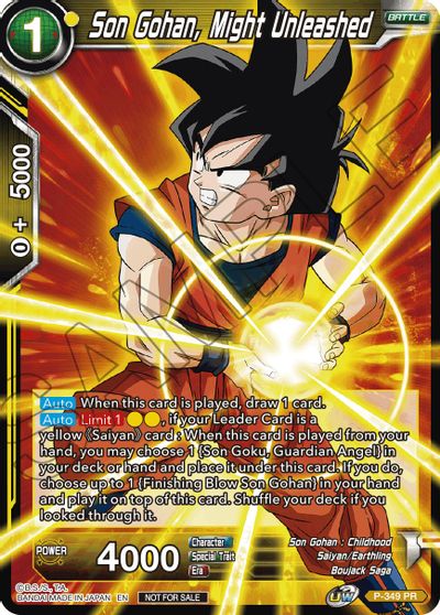 Son Gohan, Might Unleashed (P-349) [Tournament Promotion Cards] | Black Swamp Games