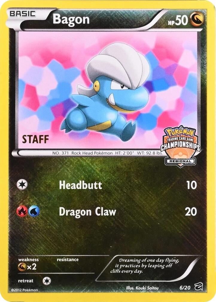 Bagon (006/020) - 6/20 (Regional Championships) [Staff] [League & Championship Cards] | Black Swamp Games