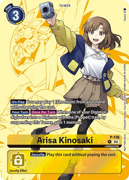 Arisa Kinosaki [P-136] (Digimon Liberator D-Storage Set) [Promotional Cards] | Black Swamp Games