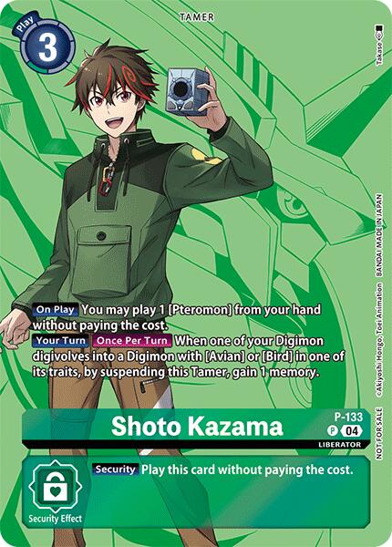 Shoto Kazama [P-133] (Digimon Liberator D-Storage Set) [Promotional Cards] | Black Swamp Games
