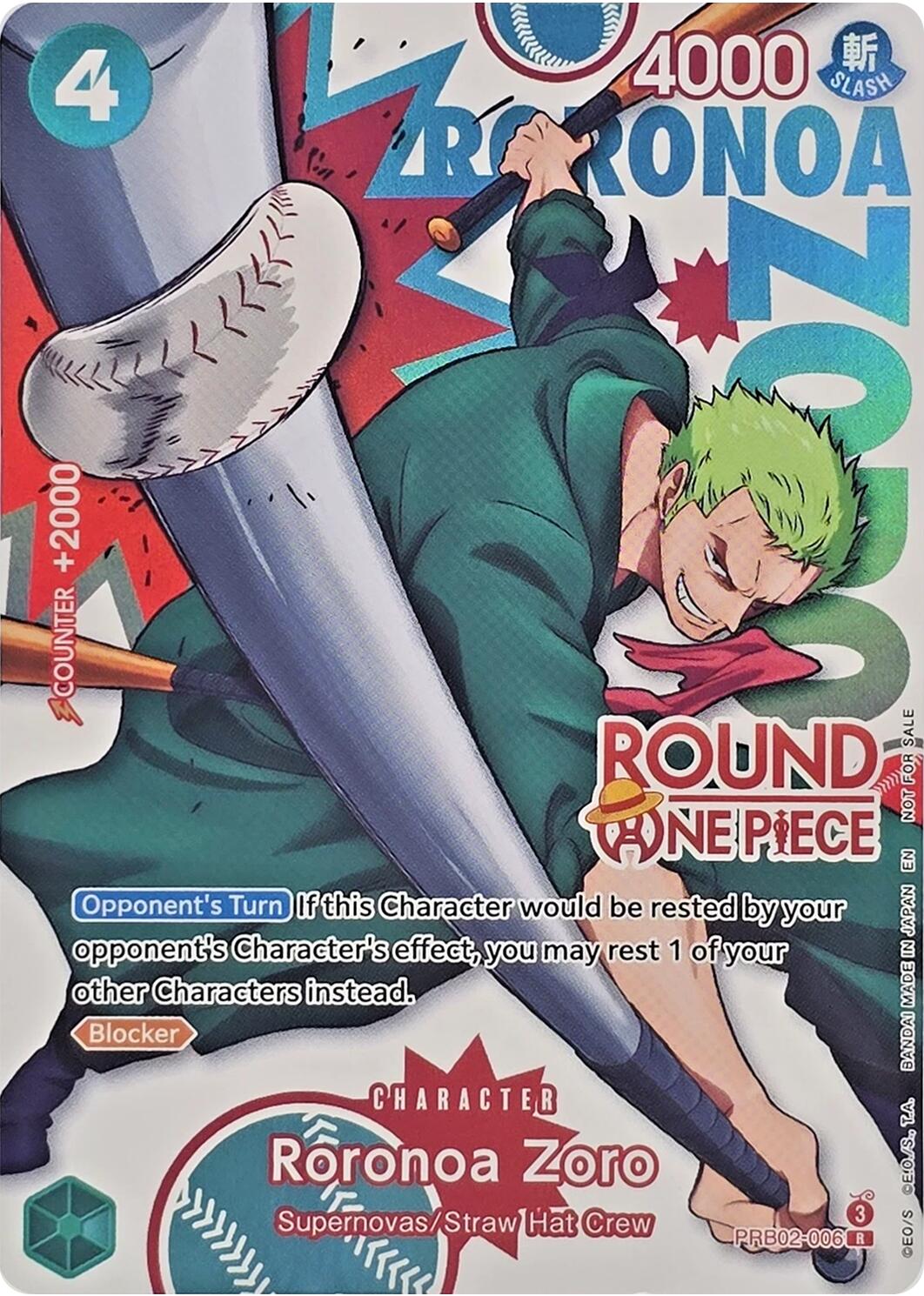 Roronoa Zoro (Round 1 Promo) [One Piece Promotion Cards] | Black Swamp Games