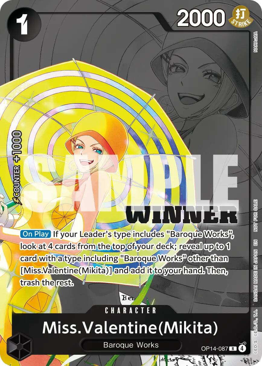 Miss.Valentine(Mikita) (Winner Pack 2026 Vol. 3) [One Piece Promotion Cards] | Black Swamp Games