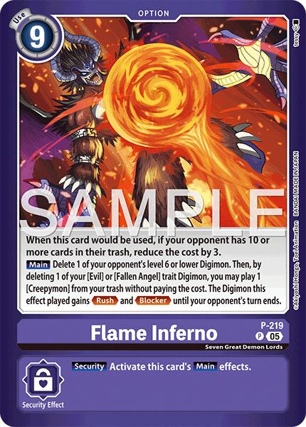 Flame Inferno [P-219] [Limited Card Pack -Final Crest-] | Black Swamp Games