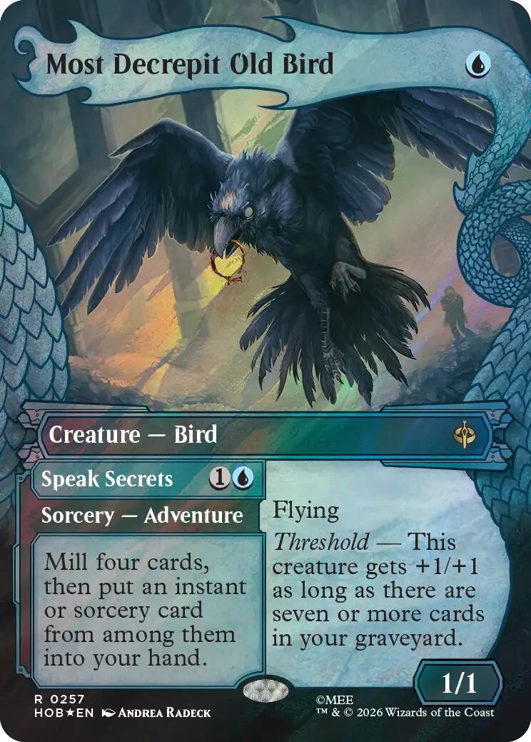 Most Decrepit Old Bird (Showcase) (Surge Foil) [The Hobbit] | Black Swamp Games