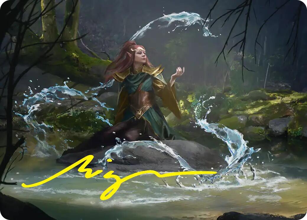 Mirkwood Meditator Art Card (Gold-Stamped Signature) [The Hobbit Art Series] | Black Swamp Games