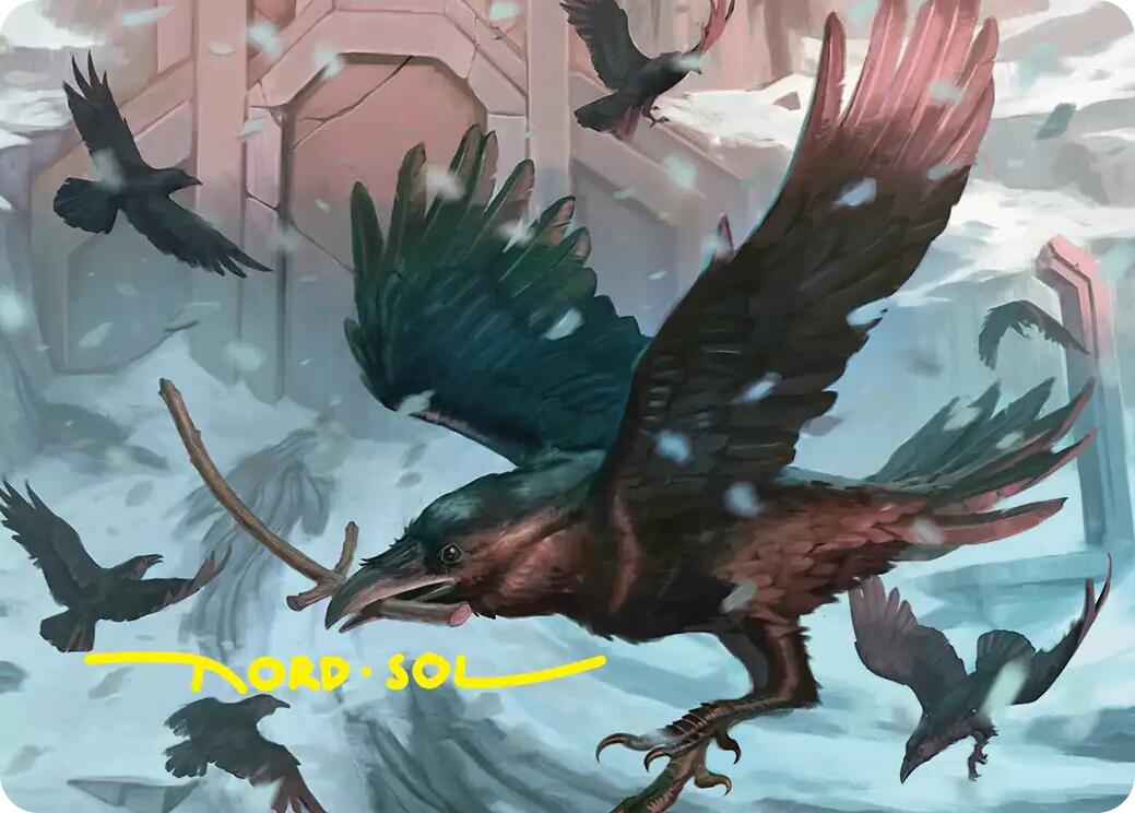 Ravenhill Flock Art Card (Gold-Stamped Signature) [The Hobbit Art Series] | Black Swamp Games