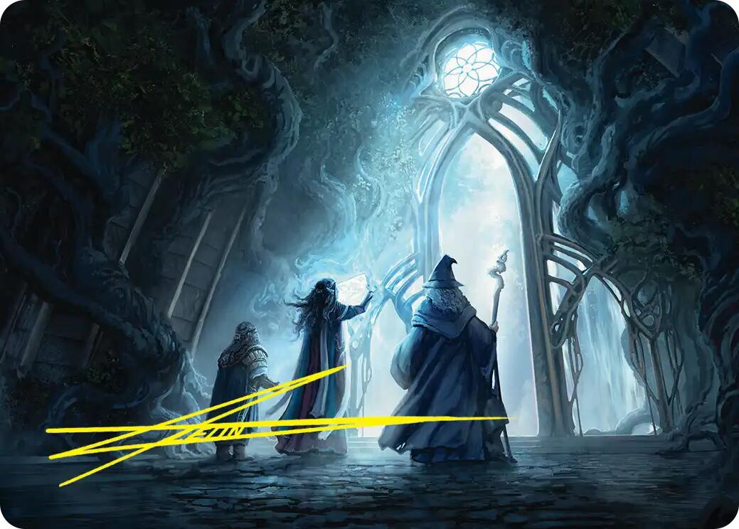 Uncover the Moon-Letters Art Card (Gold-Stamped Signature) [The Hobbit Art Series] | Black Swamp Games