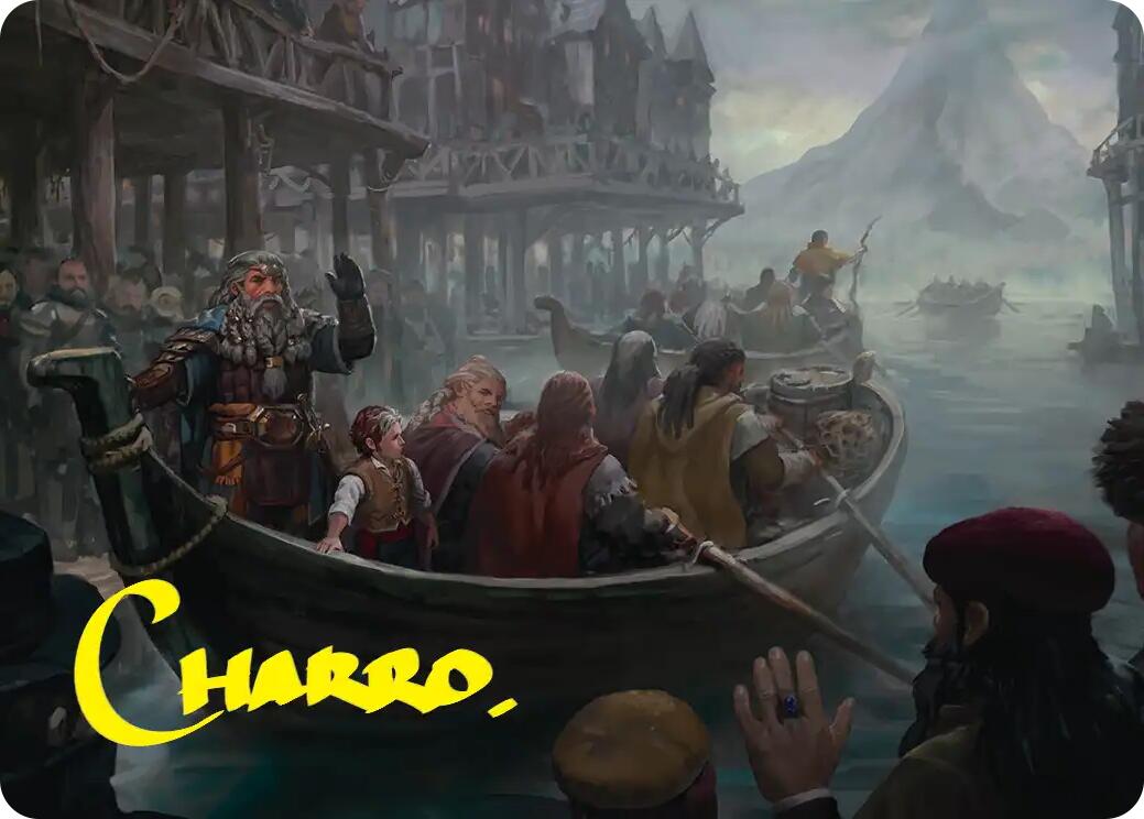 Uneasy Partings Art Card (Gold-Stamped Signature) [The Hobbit Art Series] | Black Swamp Games