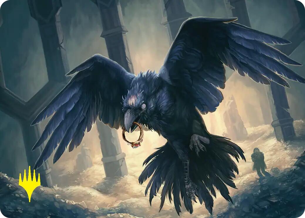 Most Decrepit Old Bird Art Card (Gold-Stamped) [The Hobbit Art Series] | Black Swamp Games