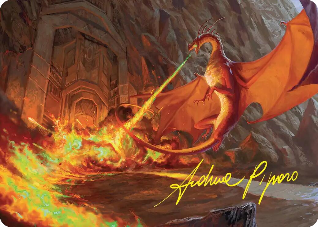Smaug's Fury Art Card (Gold-Stamped Signature) [The Hobbit Art Series] | Black Swamp Games