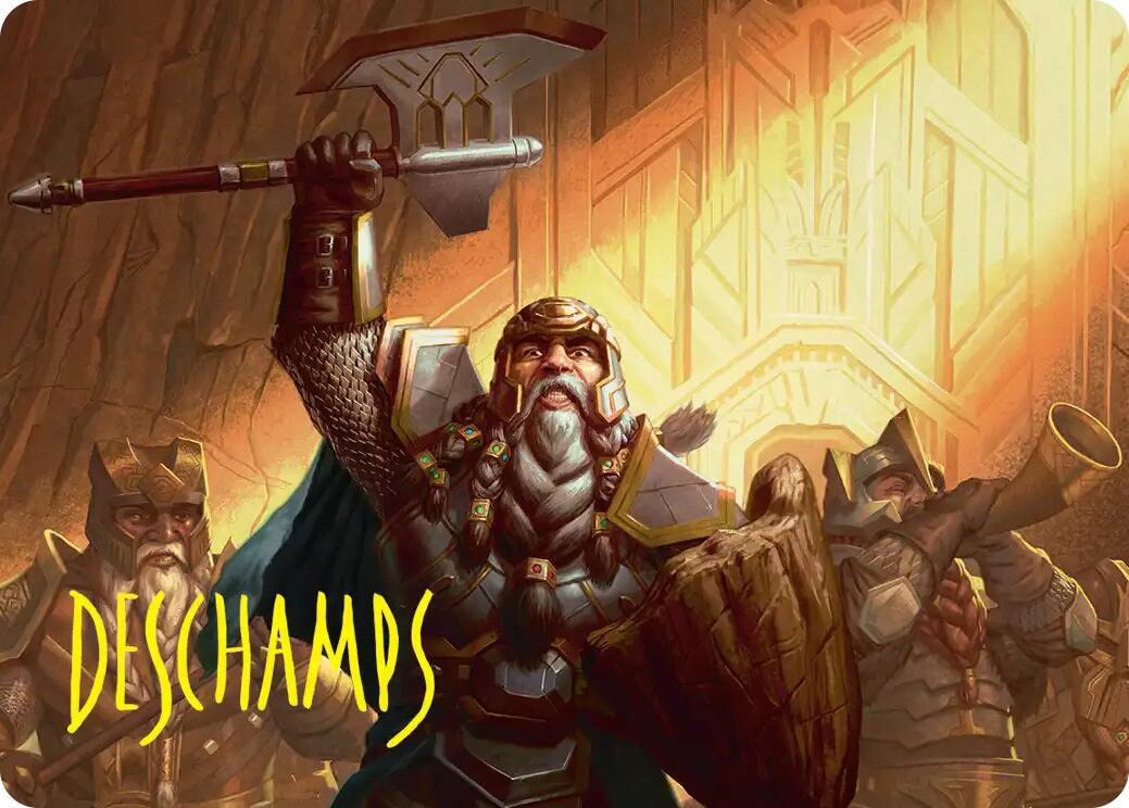 Thorin, Company's Leader Art Card (Gold-Stamped Signature) [The Hobbit Art Series] | Black Swamp Games