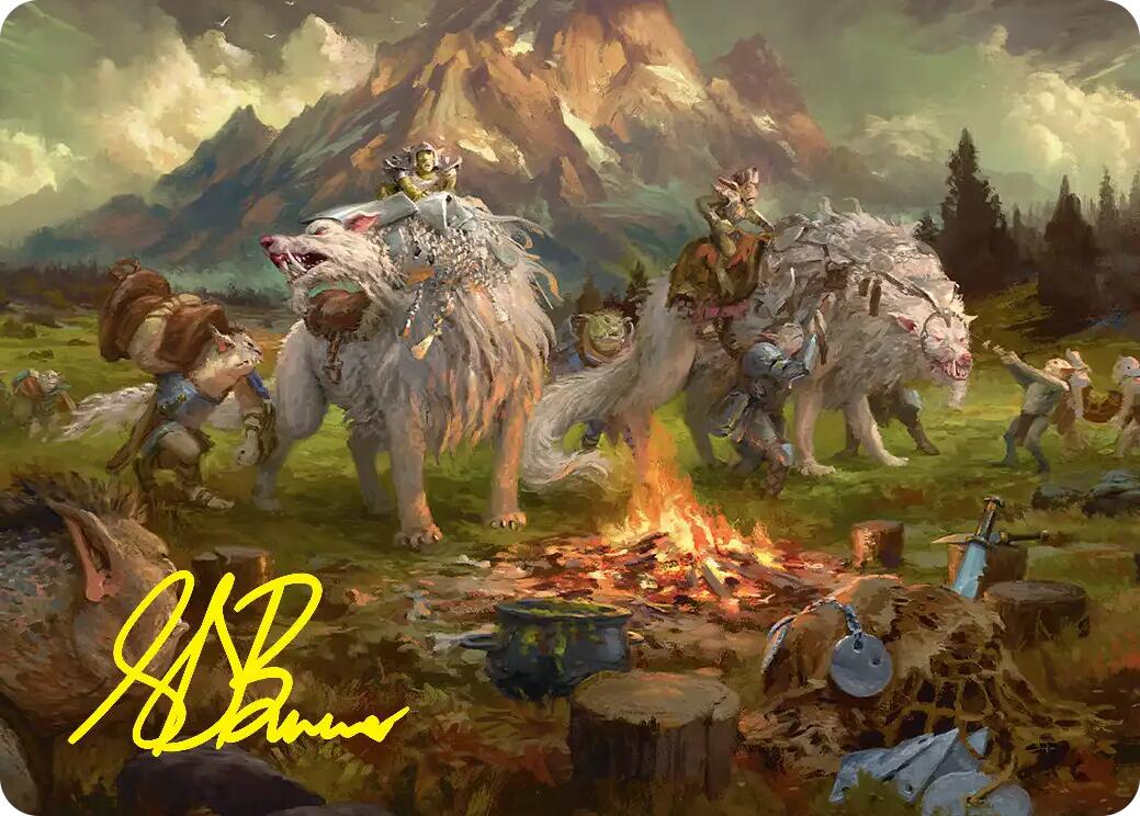 Mount Gundabad Mobilizes Art Card (Gold-Stamped Signature) [The Hobbit Art Series] | Black Swamp Games