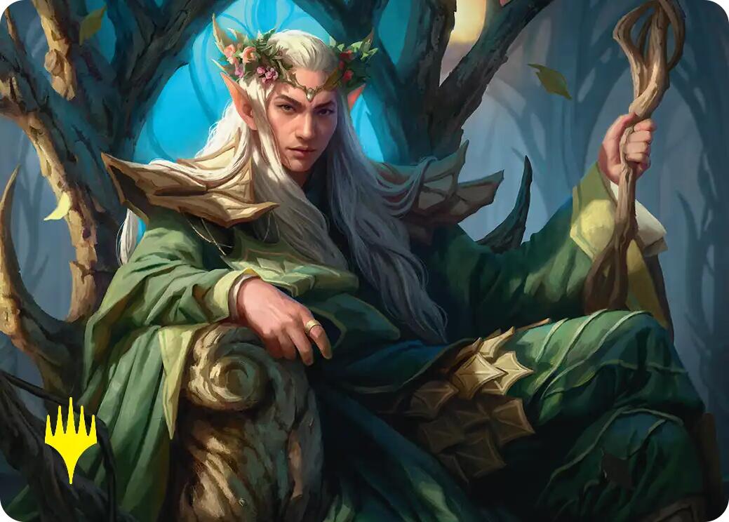 Thranduil, the Elvenking Art Card (Gold-Stamped) [The Hobbit Art Series] | Black Swamp Games