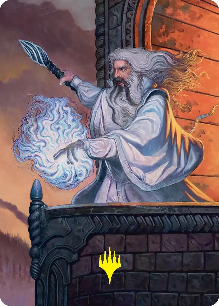 Saruman of Many Colors Art Card (Gold-Stamped) [The Hobbit Art Series] | Black Swamp Games