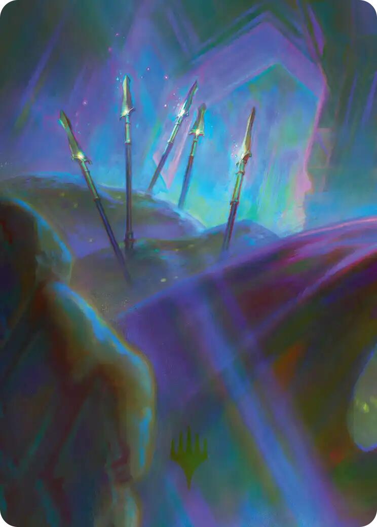 Long-Lost Lances Art Card (7/12) [The Hobbit Art Series] | Black Swamp Games