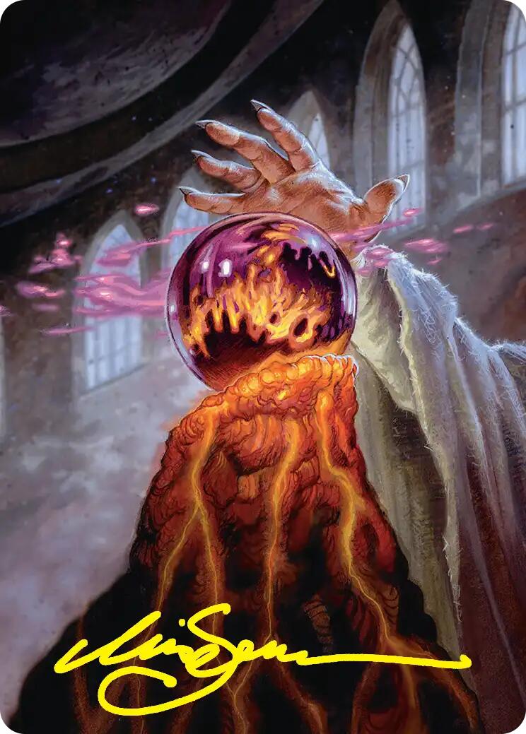 Palantir of Orthanc Art Card (Gold-Stamped Signature) [The Hobbit Art Series] | Black Swamp Games