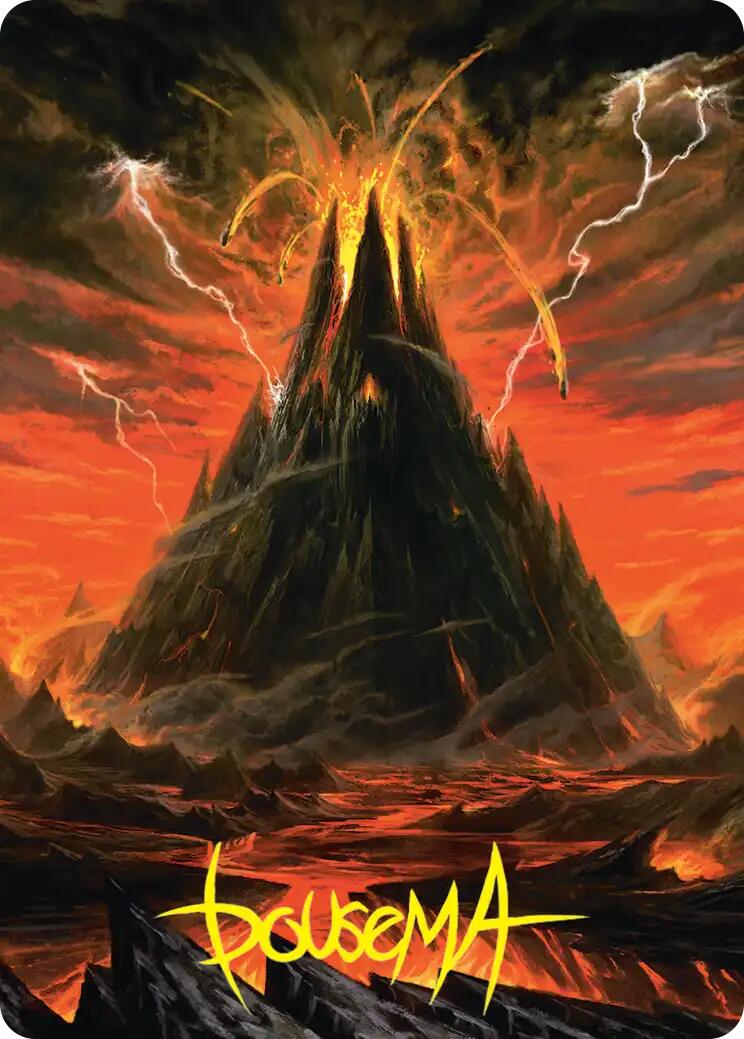 Mount Doom Art Card (Gold-Stamped Signature) [The Hobbit Art Series] | Black Swamp Games