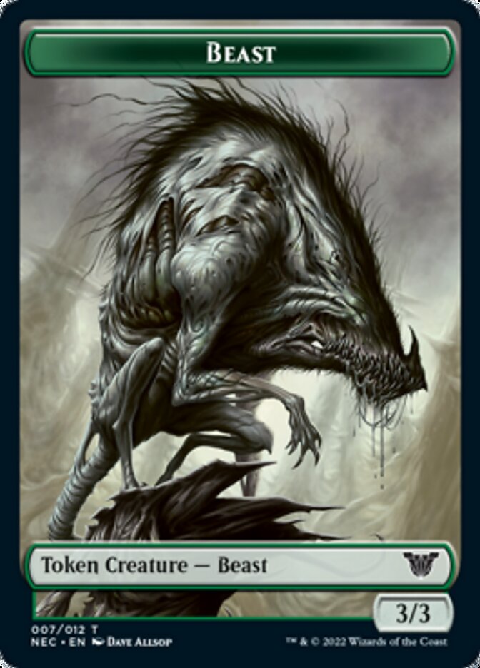 Beast // Treasure Double-Sided Token [Kamigawa: Neon Dynasty Commander Tokens] | Black Swamp Games