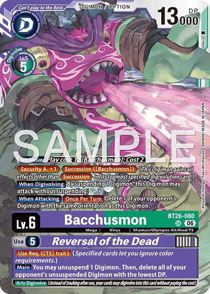 Bacchusmon // Reversal of the Dead [BT26-080] [Timeless Bonds] | Black Swamp Games