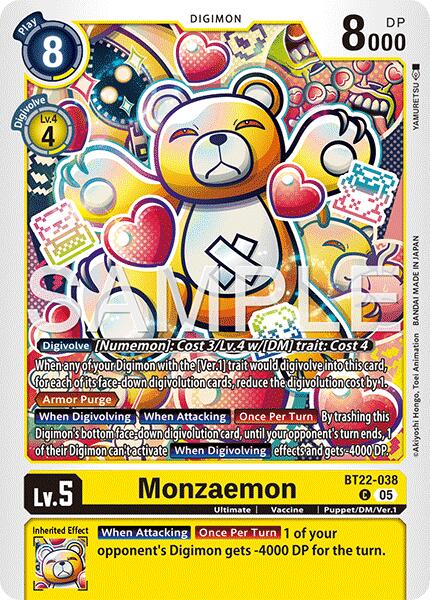 Monzaemon [BT22-038] [Limited Card Pack -Final Crest-] | Black Swamp Games