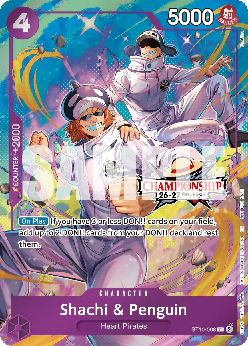 Shachi & Penguin (CS 26-27 Celebration Pack) [One Piece Promotion Cards] | Black Swamp Games