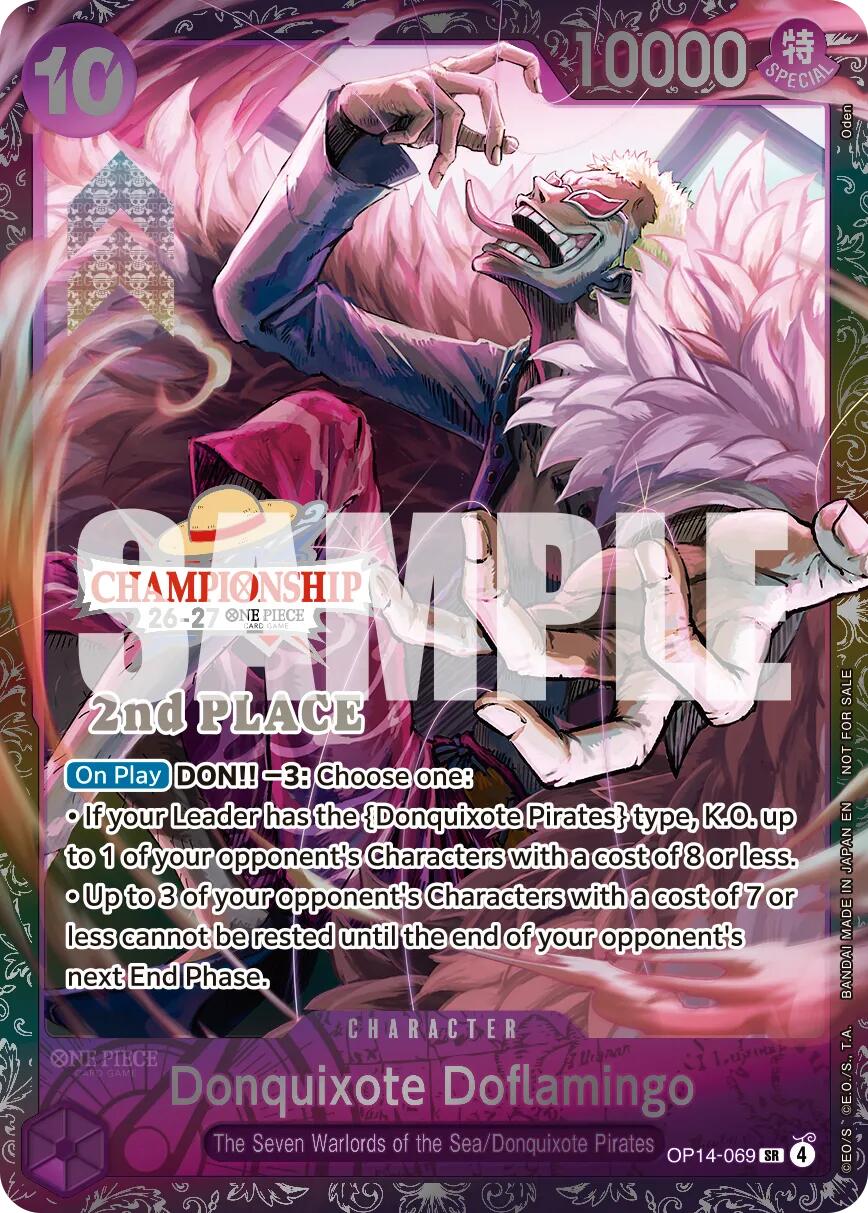 Donquixote Doflamingo (CS 26-27 2nd Place Trophy Card) [One Piece Promotion Cards] | Black Swamp Games