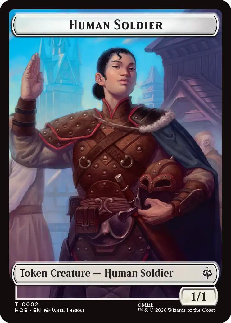 Human Soldier // Treasure (0013) Double-Sided Token [The Hobbit Tokens] | Black Swamp Games