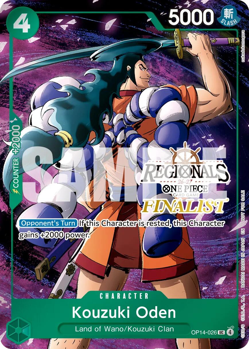 Kouzuki Oden (Regionals Finalist Card Set 26-27 Vol.2) [One Piece Promotion Cards] | Black Swamp Games