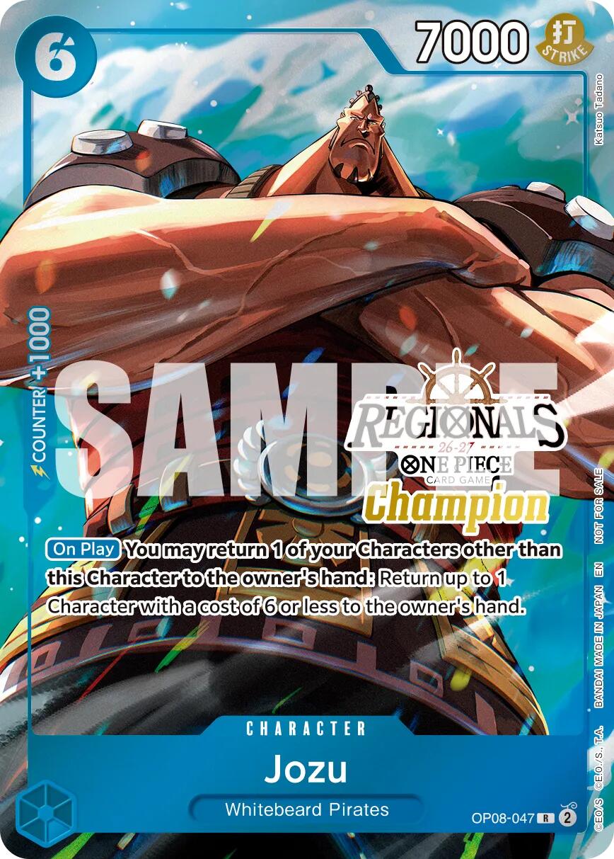 Jozu (Regionals Champion Card Set 26-27 Vol.2) [One Piece Promotion Cards] | Black Swamp Games
