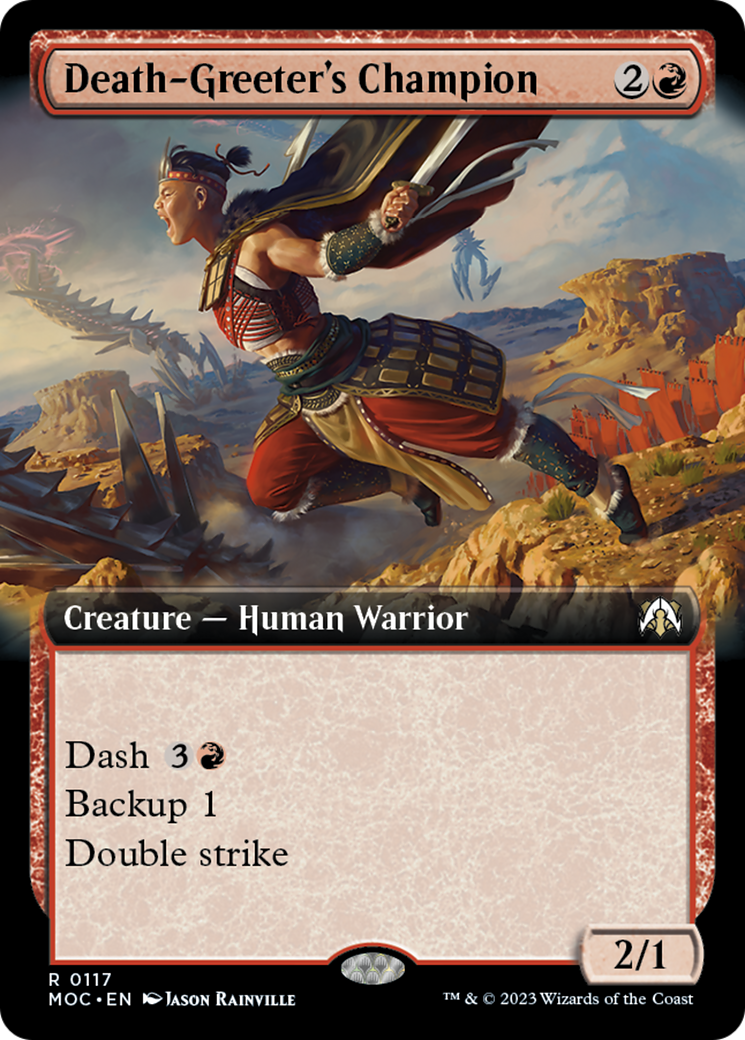 Death-Greeter's Champion (Extended Art) [March of the Machine Commander] | Black Swamp Games