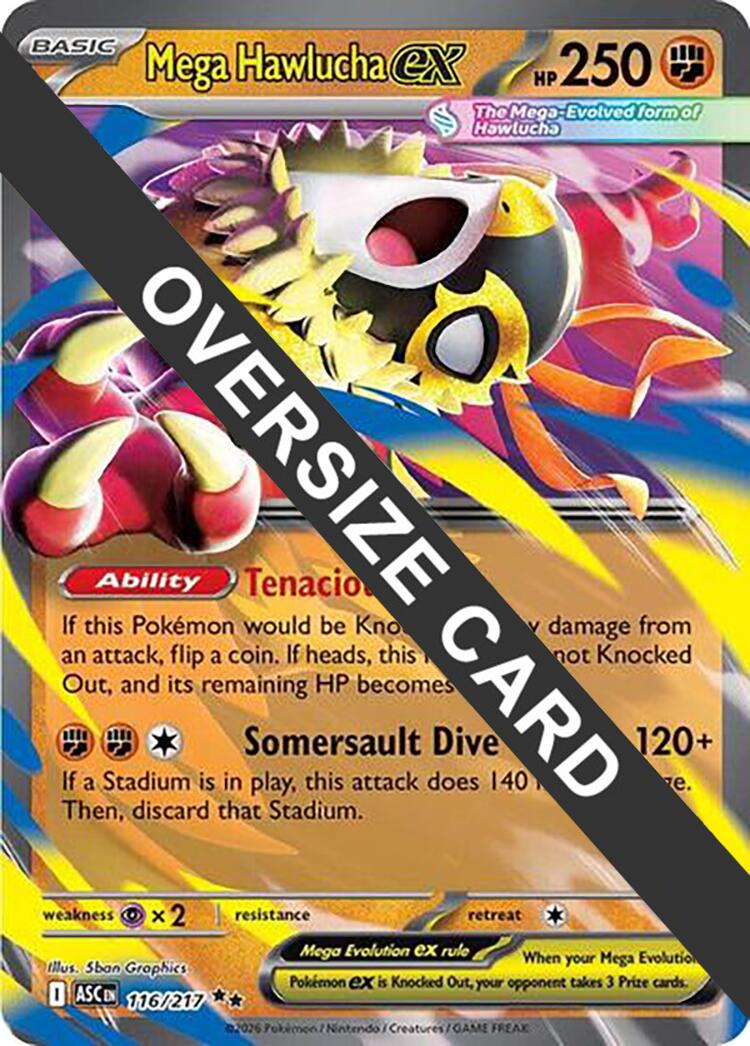 Mega Hawlucha ex (116/217) (Jumbo Card) [Mega Evolution: Ascended Heroes] | Black Swamp Games