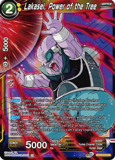 Lakasei, Power of the Tree (BT15-113) [Saiyan Showdown] | Black Swamp Games