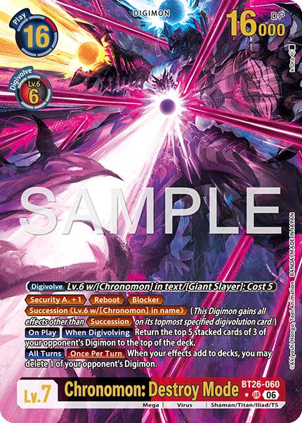 Chronomon: Destroy Mode [BT26-060] (Alternate Art) [Timeless Bonds] | Black Swamp Games