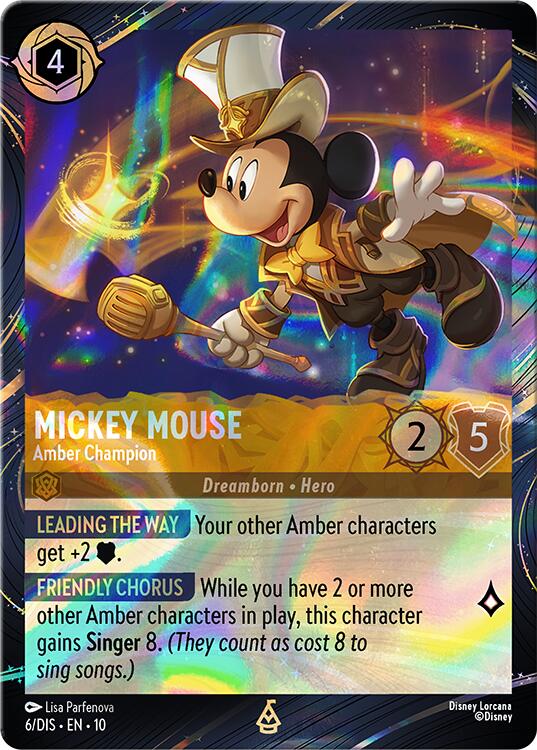 Mickey Mouse - Amber Champion (6) [Promo Cards] | Black Swamp Games