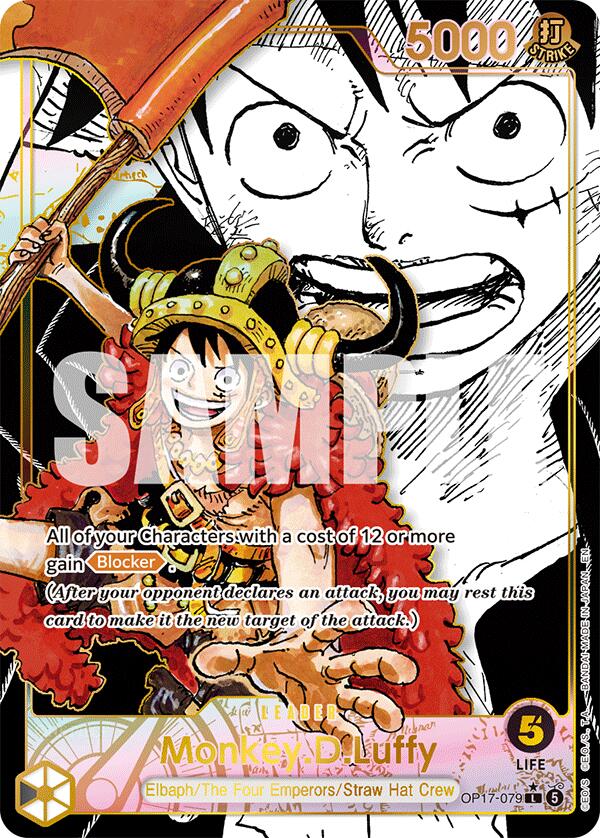 Monkey.D.Luffy (Super Leader Alternate Art) [The World's Strongest Warriors] | Black Swamp Games