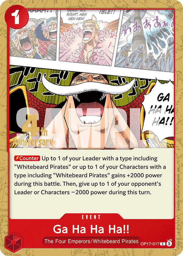Ga Ha Ha Ha!! [The World's Strongest Warriors Release Event Cards] | Black Swamp Games