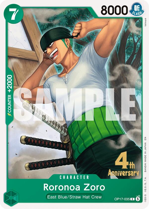 Roronoa Zoro [The World's Strongest Warriors Release Event Cards] | Black Swamp Games