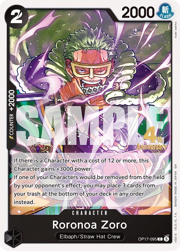 Roronoa Zoro [The World's Strongest Warriors Release Event Cards] | Black Swamp Games