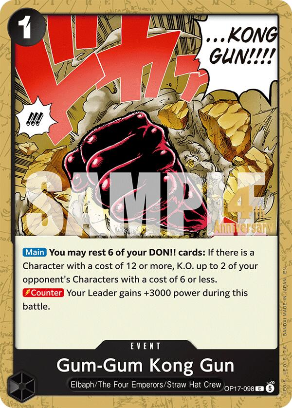 Gum-Gum Kong Gun [The World's Strongest Warriors Release Event Cards] | Black Swamp Games