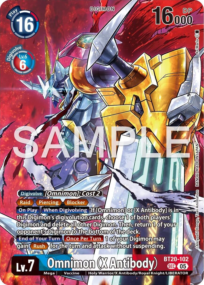 Omnimon [BT20-102] (X Antibody) (Tamer's Selection Box Ver. X Antibody) [Promotional Cards] | Black Swamp Games