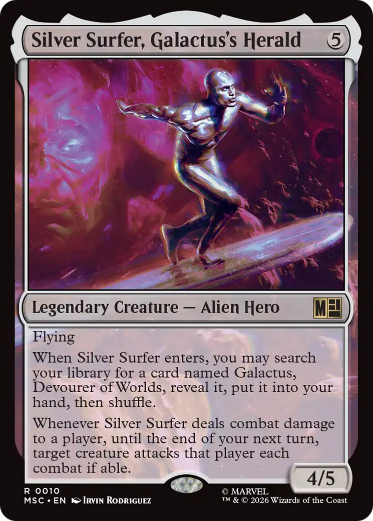 Silver Surfer, Galactus's Herald (Surge Foil) [Marvel Super Heroes Commander] | Black Swamp Games