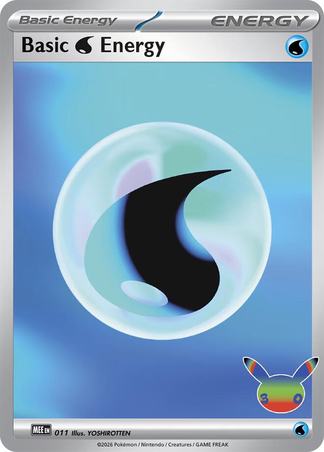 Basic Water Energy (011) (30th Celebration) [Mega Evolution Energies] | Black Swamp Games